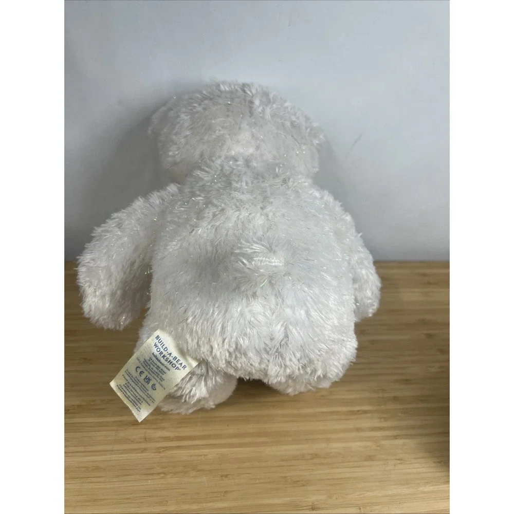 Build A Bear Disney Frozen‎ II Elsa White Sparkle Teddy Bear Plush Sound Works